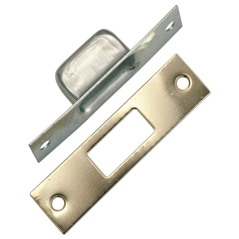 First Watch Security 1005 Security Box Strike & Face Plate, Polished Brass