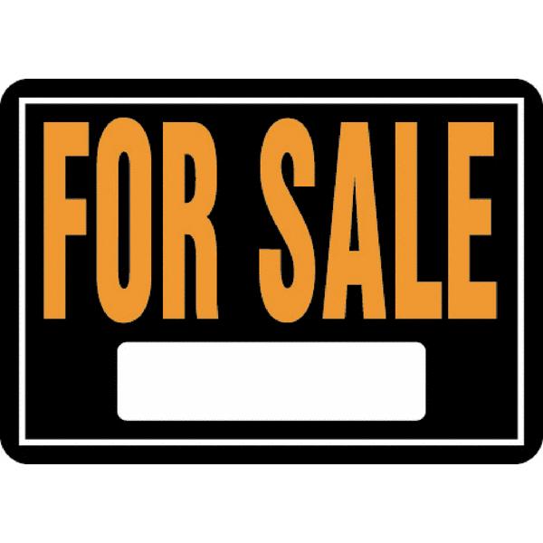Hy-Ko 801 For Sale Aluminum Sign, 10" x 14", Orange & Black