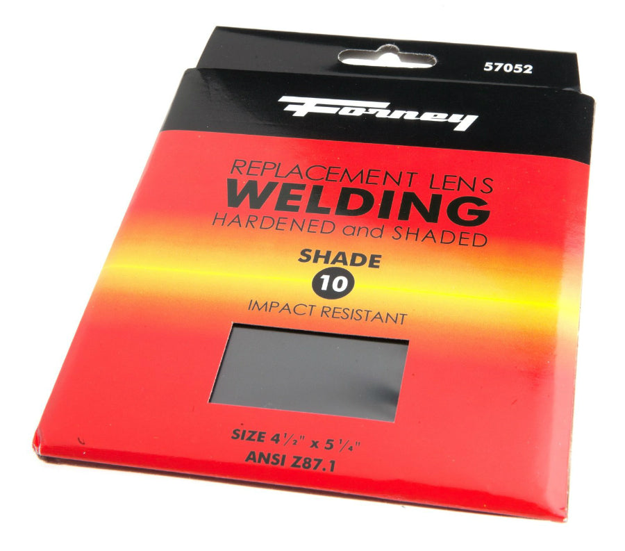 Forney 57052 Hardened Replacement Gas Welding Lens, Shade #10, 4-1/2" x 5-1/4"