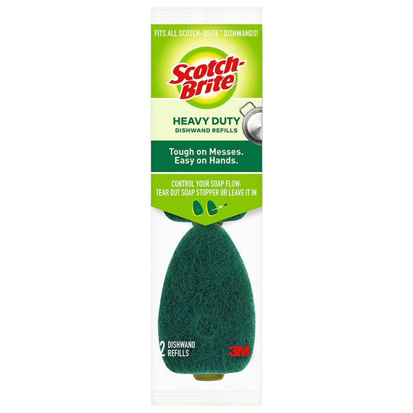 Scotch-Brite 481-7-RSC Heavy Duty Dishwand Refill, 2-Pack