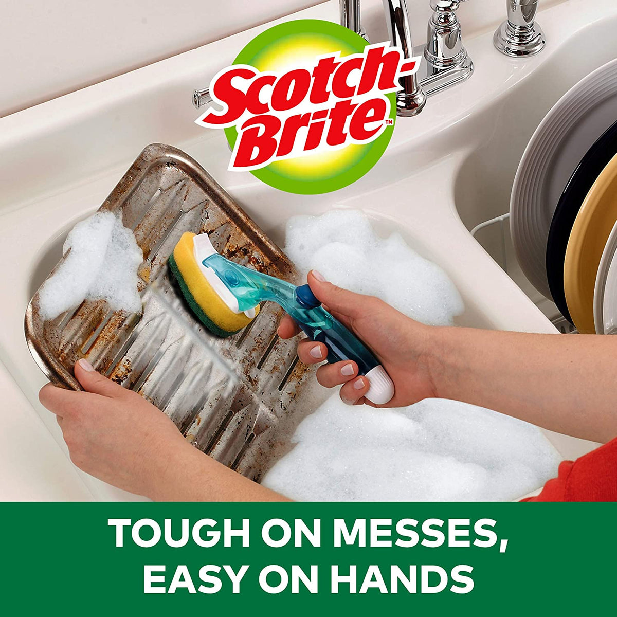 Scotch-Brite 481-7-RSC Heavy Duty Dishwand Refill, 2-Pack