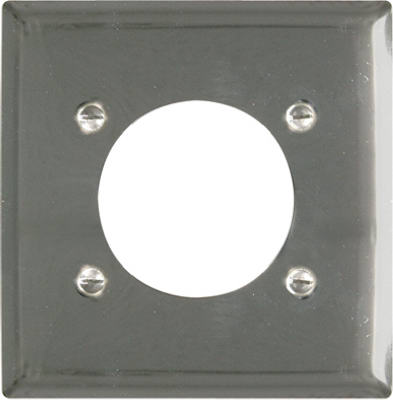 Pass & Seymour Power Outlet Receptacle, 2-Gang Chrome