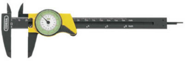 General Tools 142 Plastic Dial Caliper, 6", Inches Readout
