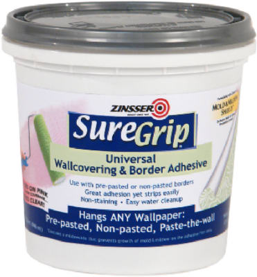 Zinsser 02874 Suregrip Universal Wallcovering Adhesive, 1 Qt