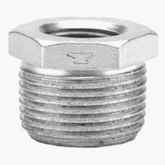 Anvil® 8700130746 Hex Reducing Bushing, Galvanized, 1" x 1/4"