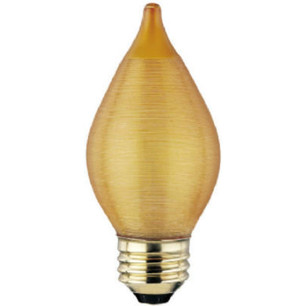 Westinghouse 03017 C15 Glowescent® Incandescent Torpedo Light Bulb, 40W, Amber