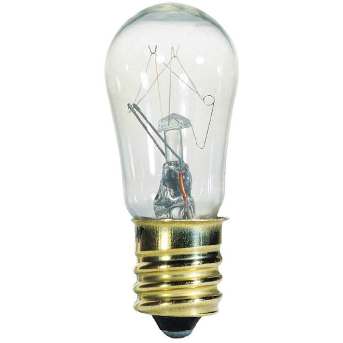 Westinghouse 04025 Candelabra Base S6 Indicator Light Bulb, 6W, Clear, 2-Pack