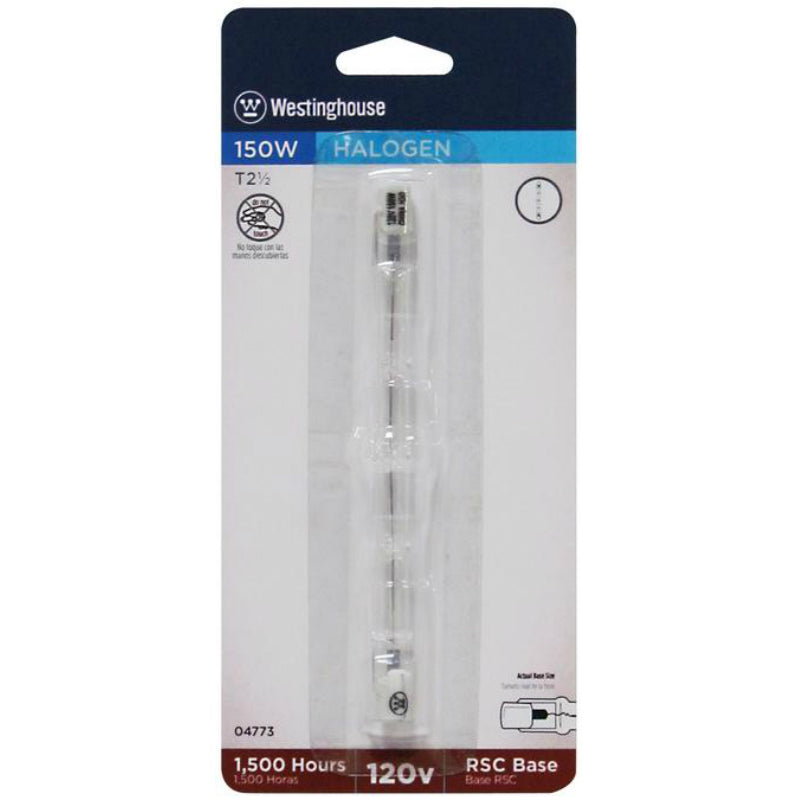 Westinghouse 04773 T3 Double Ended Halogen Light Bulb, 150W, RSC Base