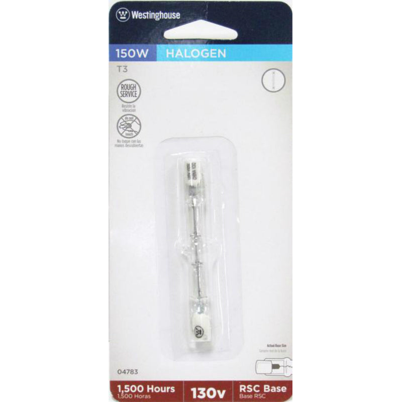 Westinghouse 04784 Double Ended T3 Halogen Rough Service Light Bulb, 150W