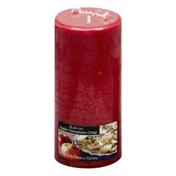 Candle Lite® 2846021 Basics Scented Round Pillar Candles, Red, 6"