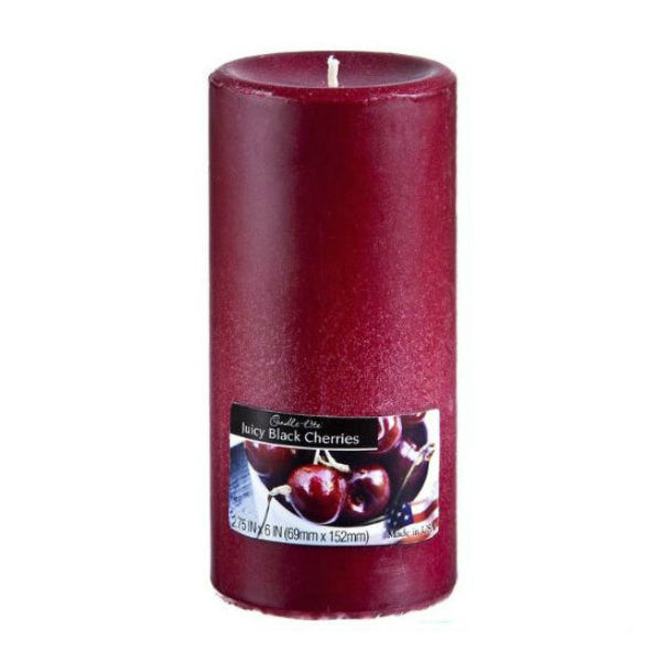 Candle Lite 2846565 Scented Pillar Candle, Burgundy, 6"