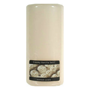 Candle Lite® 2846570 Creamy Vanilla Swirl Pillar Candle, 6"