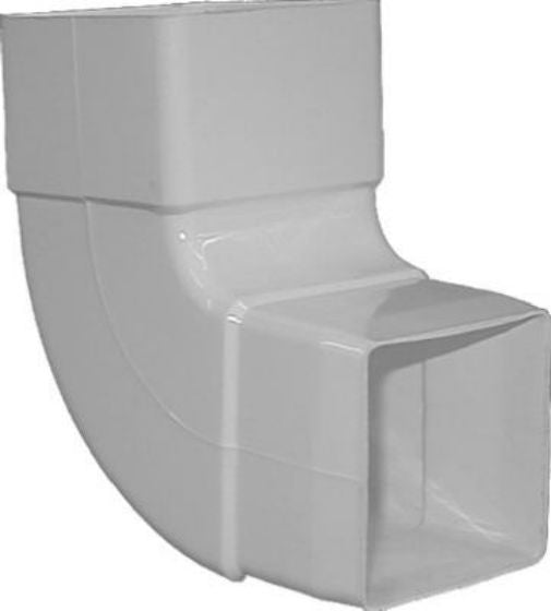 Genova RW209 Downspout Elbow, 90 Degree, White