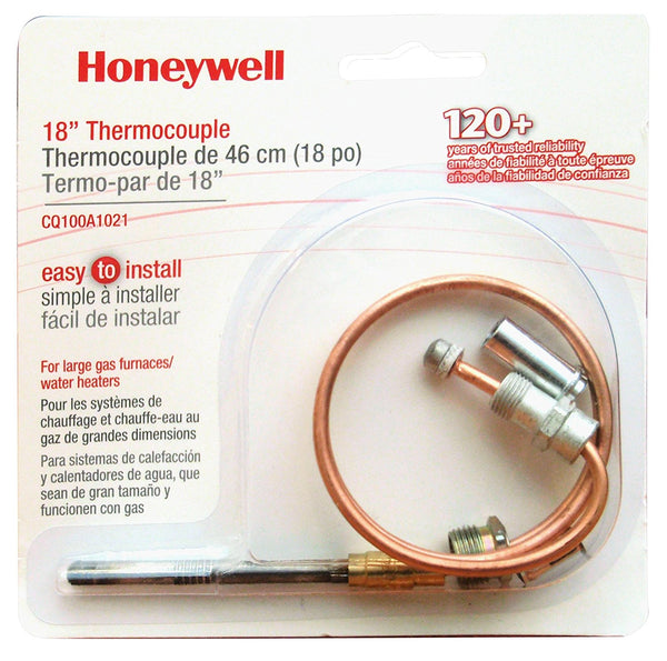 Honeywell CQ100A-1021 Replacement Thermocouple for 30 Millivolt Systems, 18"
