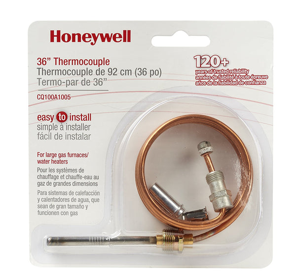 Honeywell CQ100A-1005 Replacement Thermocouple for 30 Millivolt Systems, 36"