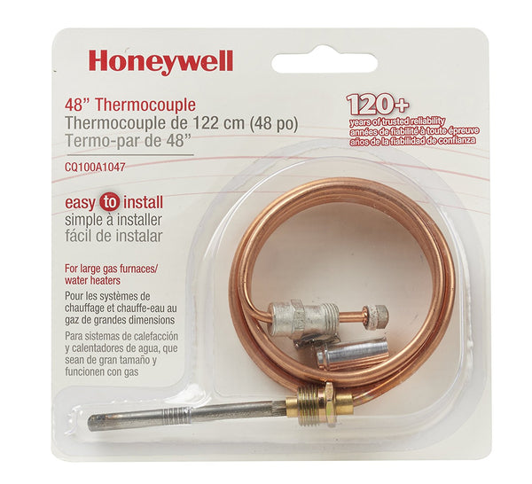 Honeywell CQ100A-1047 Replacement Thermocouple for 30 Millivolt Systems, 48"