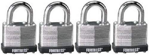 Master Lock 1803Q Laminated Padlock, 1-1/2", 4-Pack