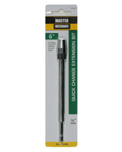 Master Mechanic 791105 Long Quick Change Woodboring Extension Bit, 6"