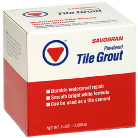 Savogran 12842 Waterproof Powdered Tile Grout, 5 Lb, White