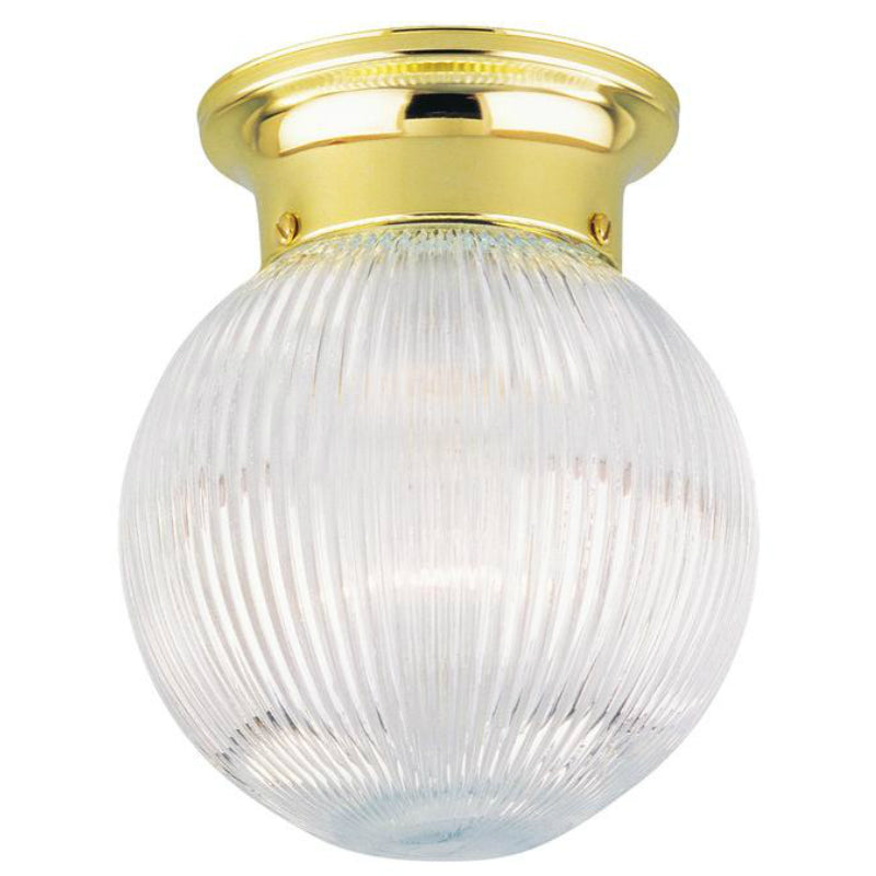Westinghouse 66692 One-Light Flush-Mount Ceiling Fixture, Polished Brass