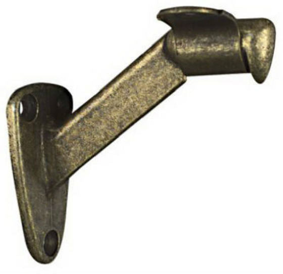 National Hardware® N159-566 Handrail Bracket with Screws, Antique Brass