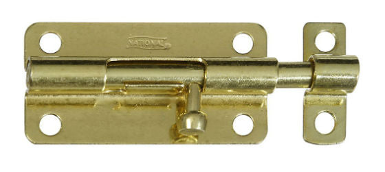 National Hardware® N151-688 Barrel Bolt, 4", Dull Brass