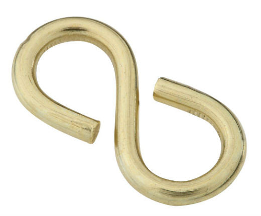 National Hardware® N121-459 Closed S Hook #811, 1-1/4", Solid Brass, 2-Pack