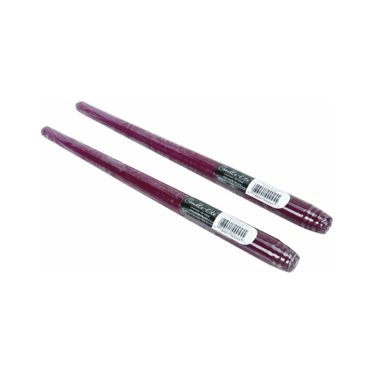 Candle Lite® 0212485 Tapered Dinner Candle, Burgundy, 12"