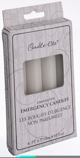 Candle Lite  3745595 Household Emergency Candles, 3/4 inch x 5 inch, White