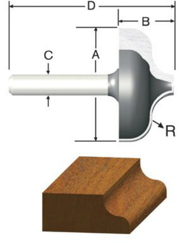 Vermont American® 23127 Carbide Tipped Silver Series Ogee Router Bit, 1-1/32" OD