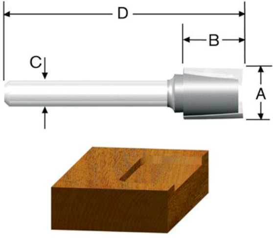 Vermont American® 23110 Carbide Tipped Silver Series Mortising Bit, 1/2" x 1/2"