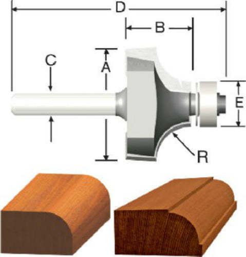 Vermont American® 23131 Carbide Tipped Silver Series Router Bit, 7/8" OD