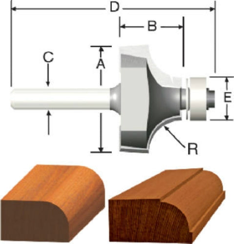 Vermont American® 23134 Carbide Tipped Silver Series Router Bit, 1-1/4" OD