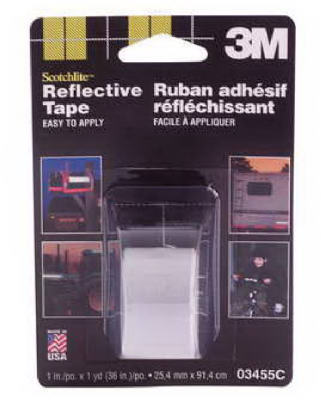 3M 03455 Scotchlite Reflective Safety Tape 1" x 36", Silver