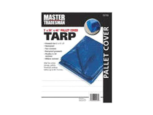 Master Tradesman Polyethylene Pallet Tarp Cover, 5' x 4' x 4', Blue