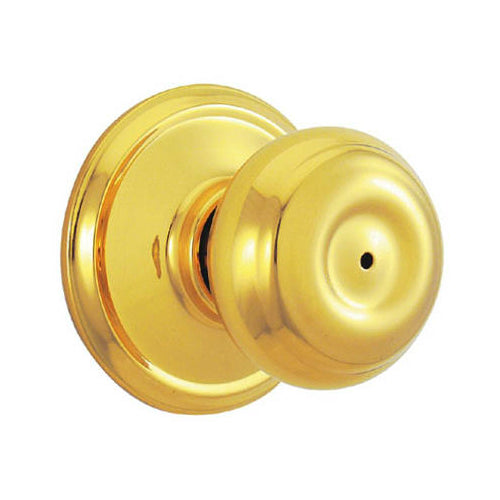Schlage F40V-GEO-605 Georgian Design Privacy Lockset Knob, Bright Brass
