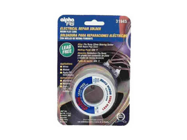 Alpha Fry AM31945 Lead Free Electrical Solder, 0.062" Diameter Spool, 3 Oz