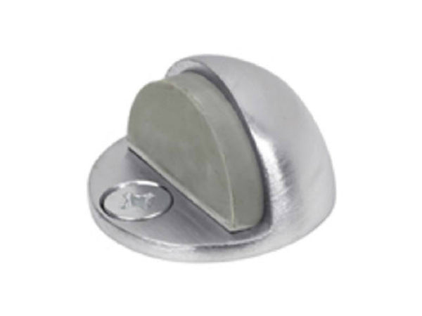 Tell DT100033 Brushed Chrome 26D Die Cast Brass Door Stop, Small