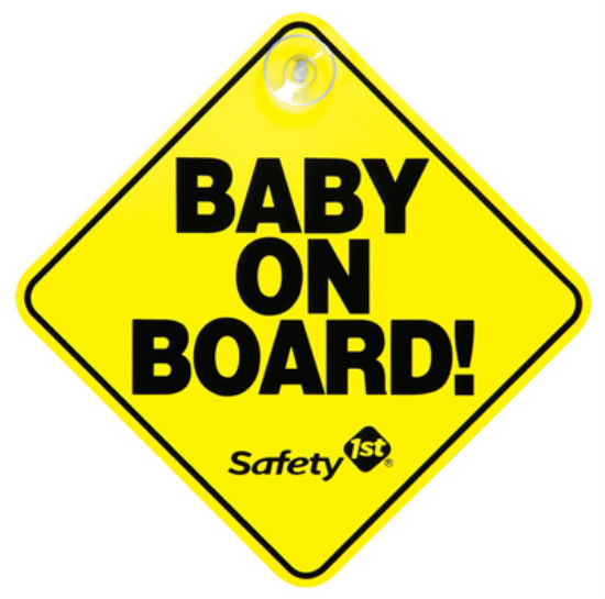Safety 1St 48918 Baby On Board Car Window Sign with Suction Cup, Bright Yellow