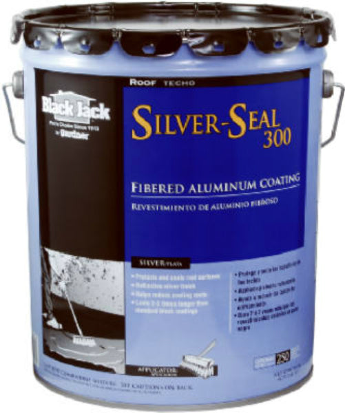 Black Jack® 5175-A-30 Silver Seal 300 Fibered Aluminum Roof Coating, 4.75 Gallon