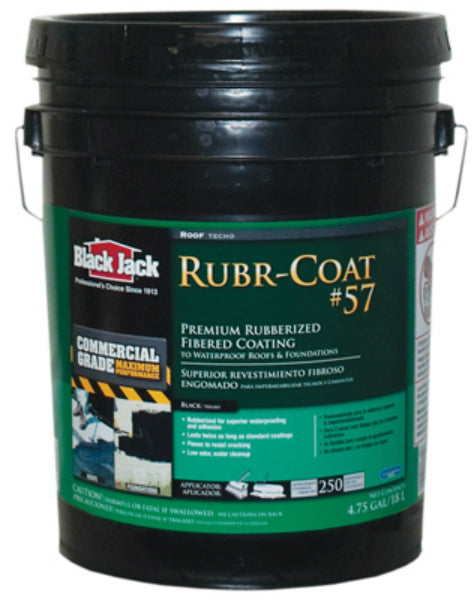 Black Jack® 6080-9-30 Rubr-Coat #57 Premium Rubberized Fibered Coating, 4.75 Gal