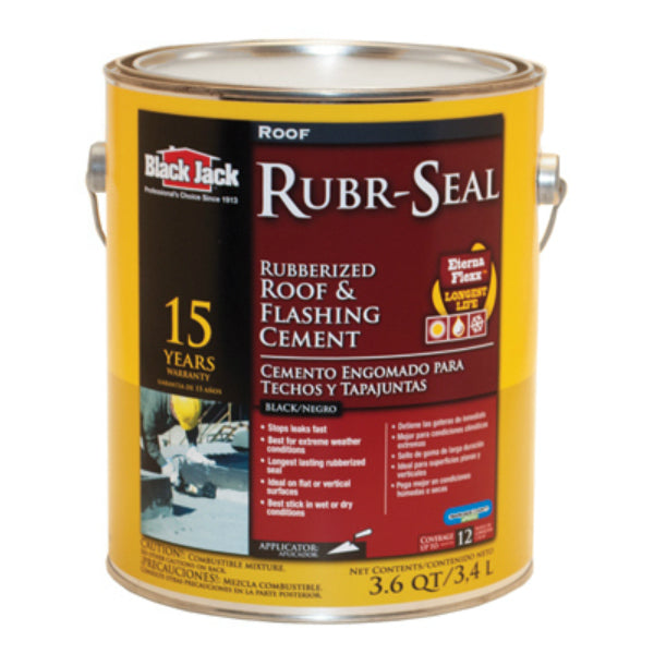 Black Jack® 6148-9-34 Rubr-Seal Rubberized Roof & Flashing Cemen, 3.6 Qt