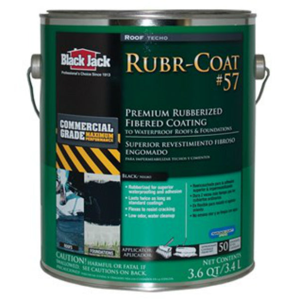 Black Jack® 6080-9-34 Rubr-Coat #57 Premium Rubberized Fibered Coating, 3.6 Qt