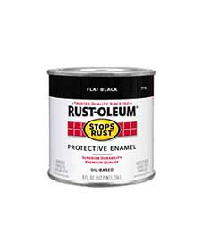 Rust-Oleum 7776-730 Stops Rust Oil-Based Enamel Protective Paint, Black, 0.5 Pint
