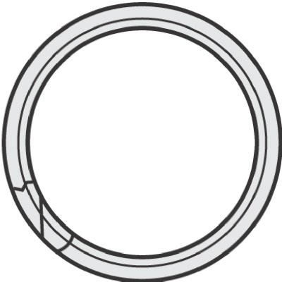 Hy-Ko KB101 Split Key Ring, 1/2", 100-Pack