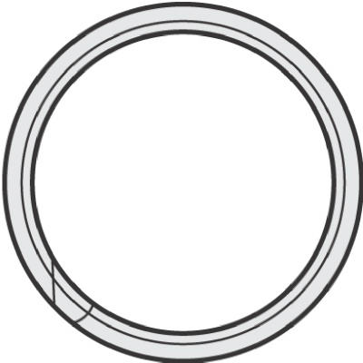 Hy-Ko KB103 Split Key Ring, 3/4", 100-Pack