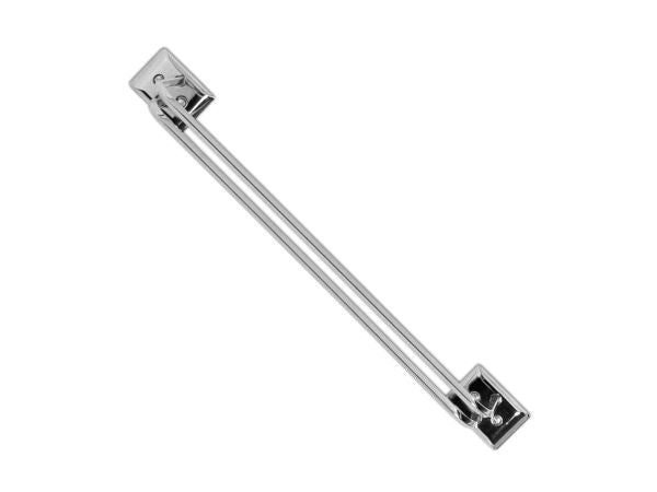 Decko 38220 Twin Towel Bar w/ Mounting Hardware, 12", Chrome Finish, Steel