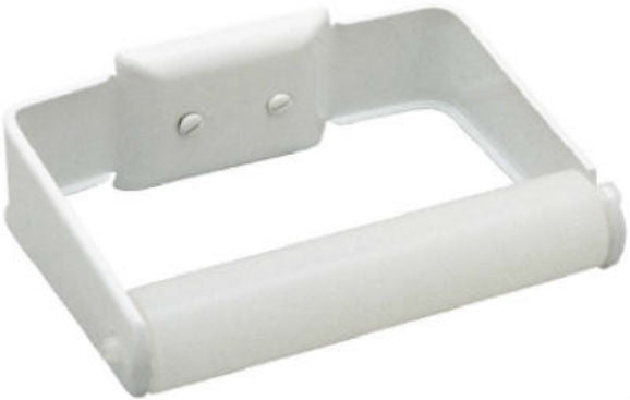 Decko 48890 Toilet Tissue Holder w/ Mounting Hardware, White Finish, Steel