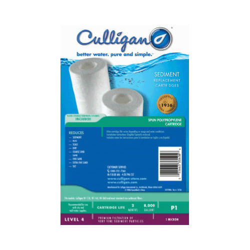 Culligan P1 Spun Polypropylene Cartridge, 1 Micron, 2-Pack