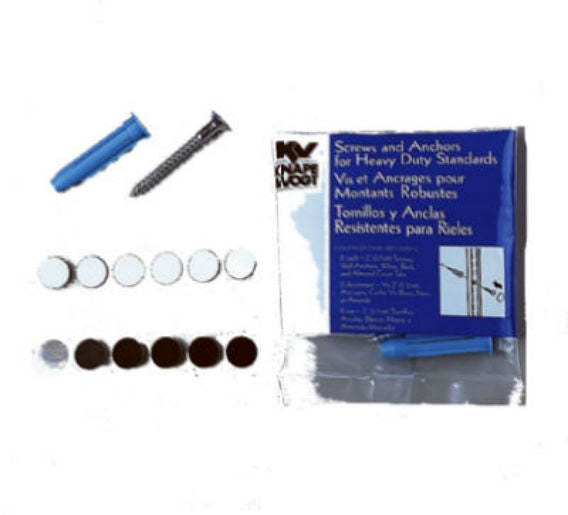 Knape & Vogt® 82DP-SCREW-ZC Flat Head Wood Screws & Wall Anchors, 12 x 2", 6-Pk